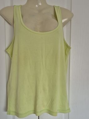 GAP Light Lime Scoop Neck Tank Top